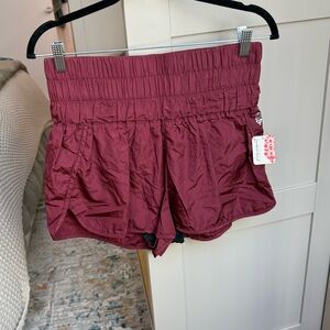NWT Free people movement the way home shorts in jasper red
